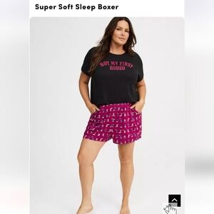 Super Soft Sleep Boxer Black and Pink